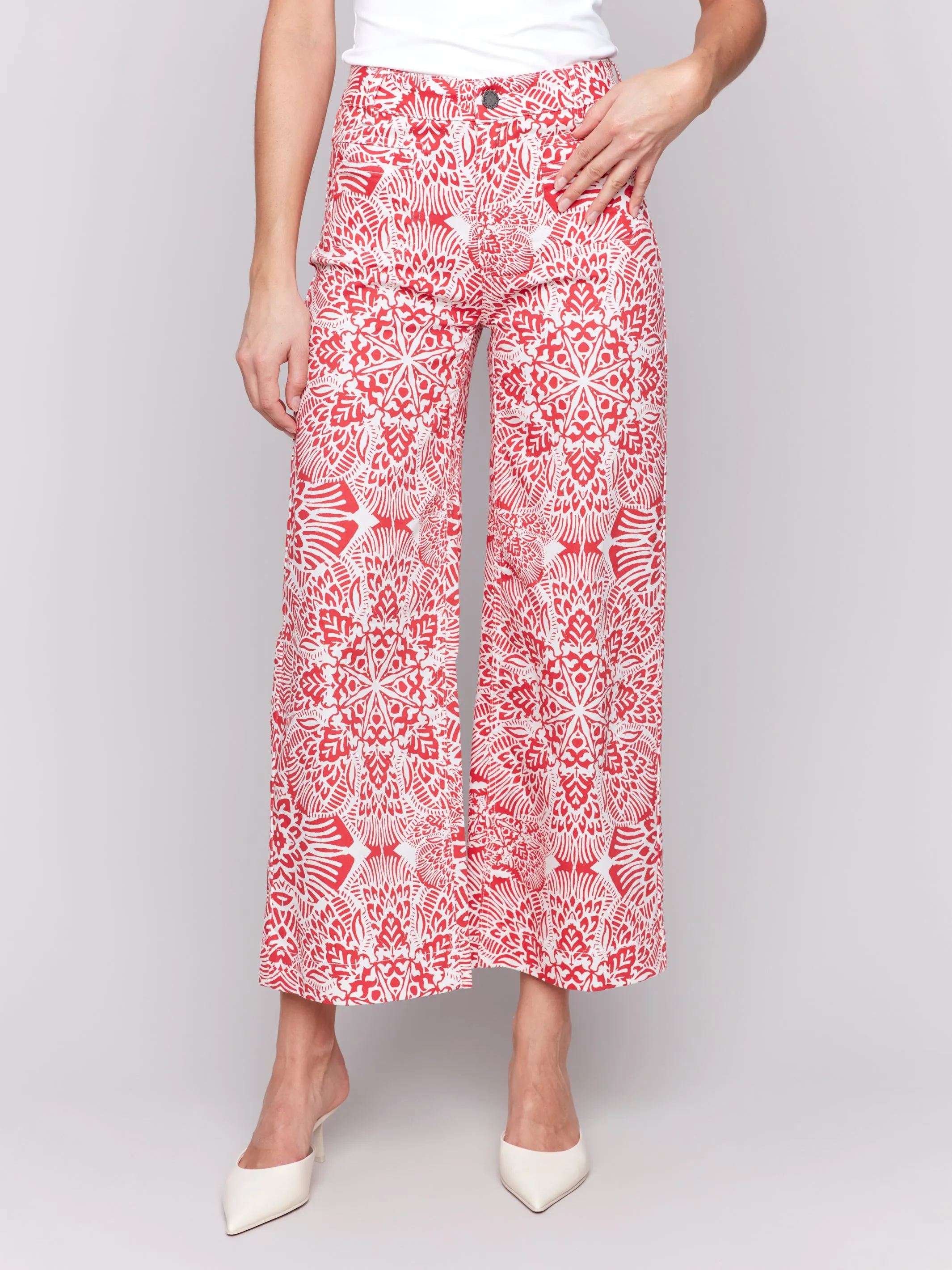 Printed Patch Pocket Pant Fiesta by Charlie B