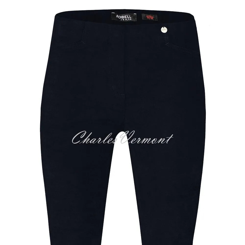 Robell Rose Full Length Super Slim Trouser 52422-54025-90 - Ultra Thin Fleece Lined (Black)