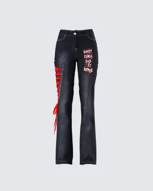 Salem Black Low Rise Denim Pant