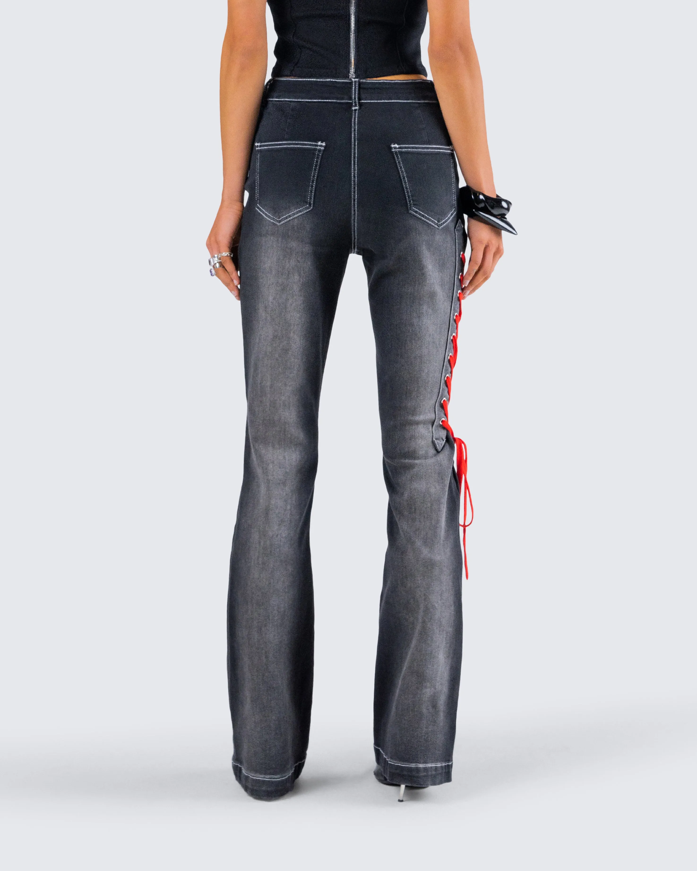 Salem Black Low Rise Denim Pant