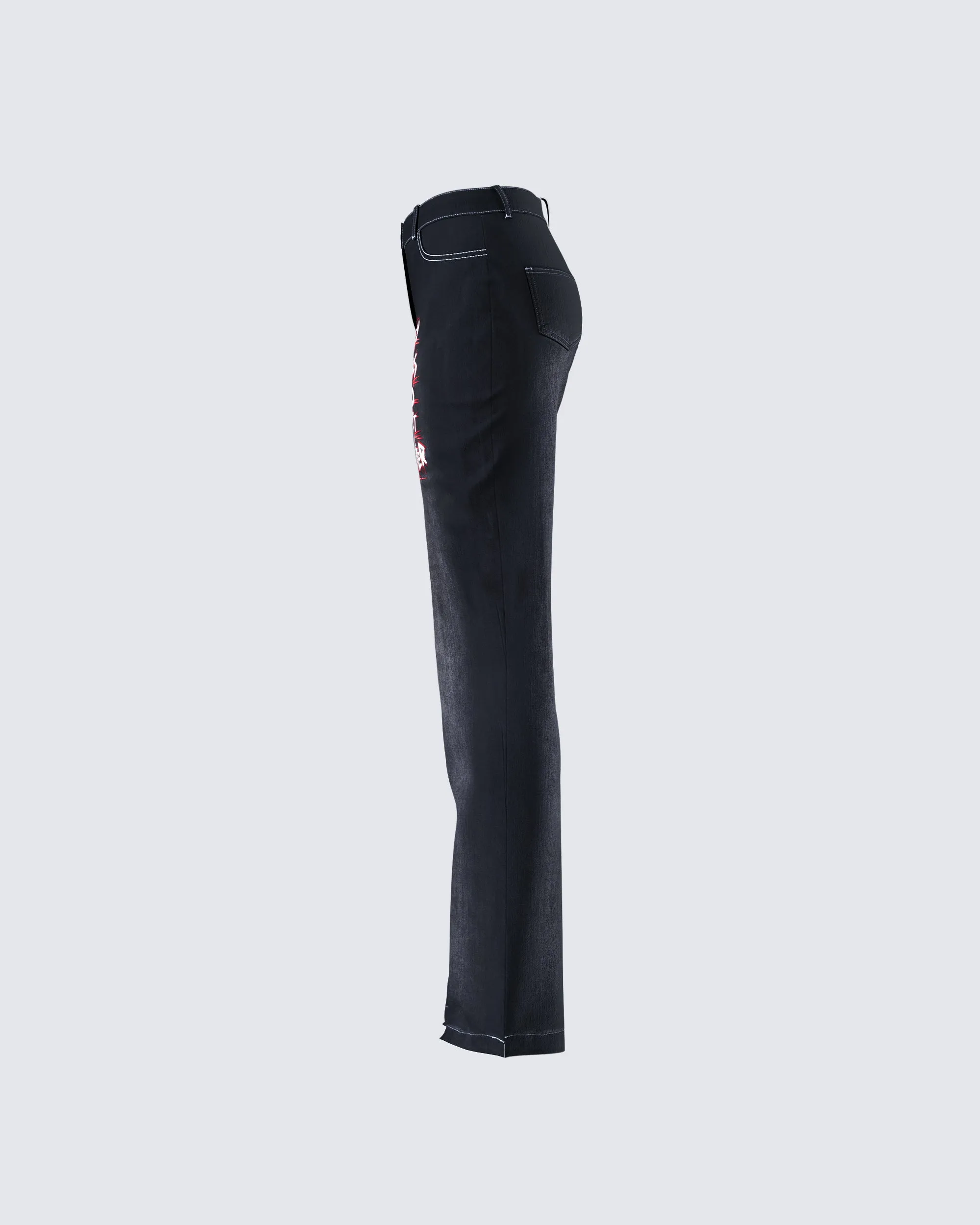 Salem Black Low Rise Denim Pant