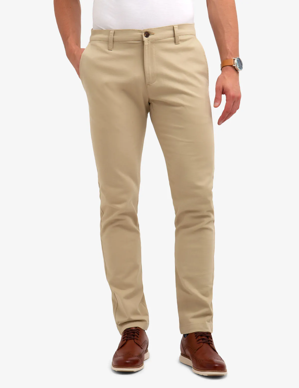 SKINNY STRETCH TWILL CHINOS
