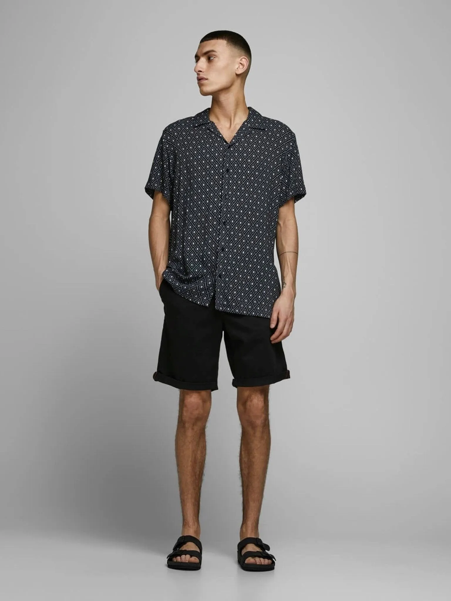 Stretch Chino Shorts - Svart