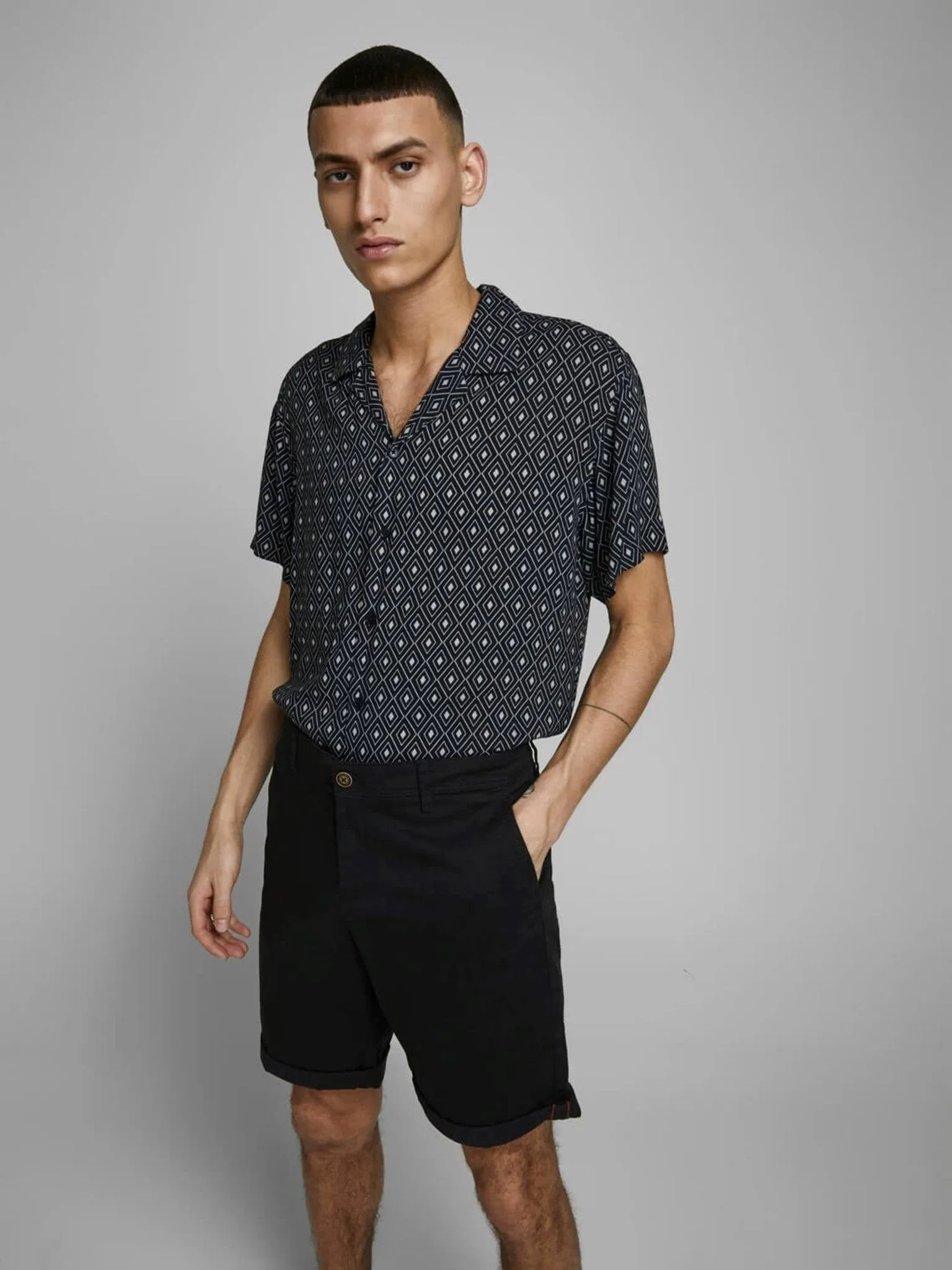 Stretch Chino Shorts - Svart