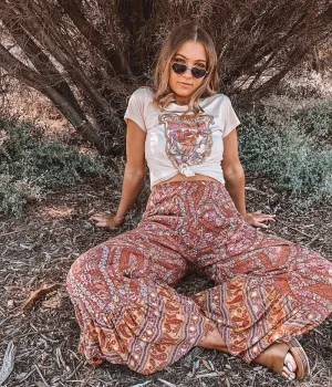 Vintage flare boho pants