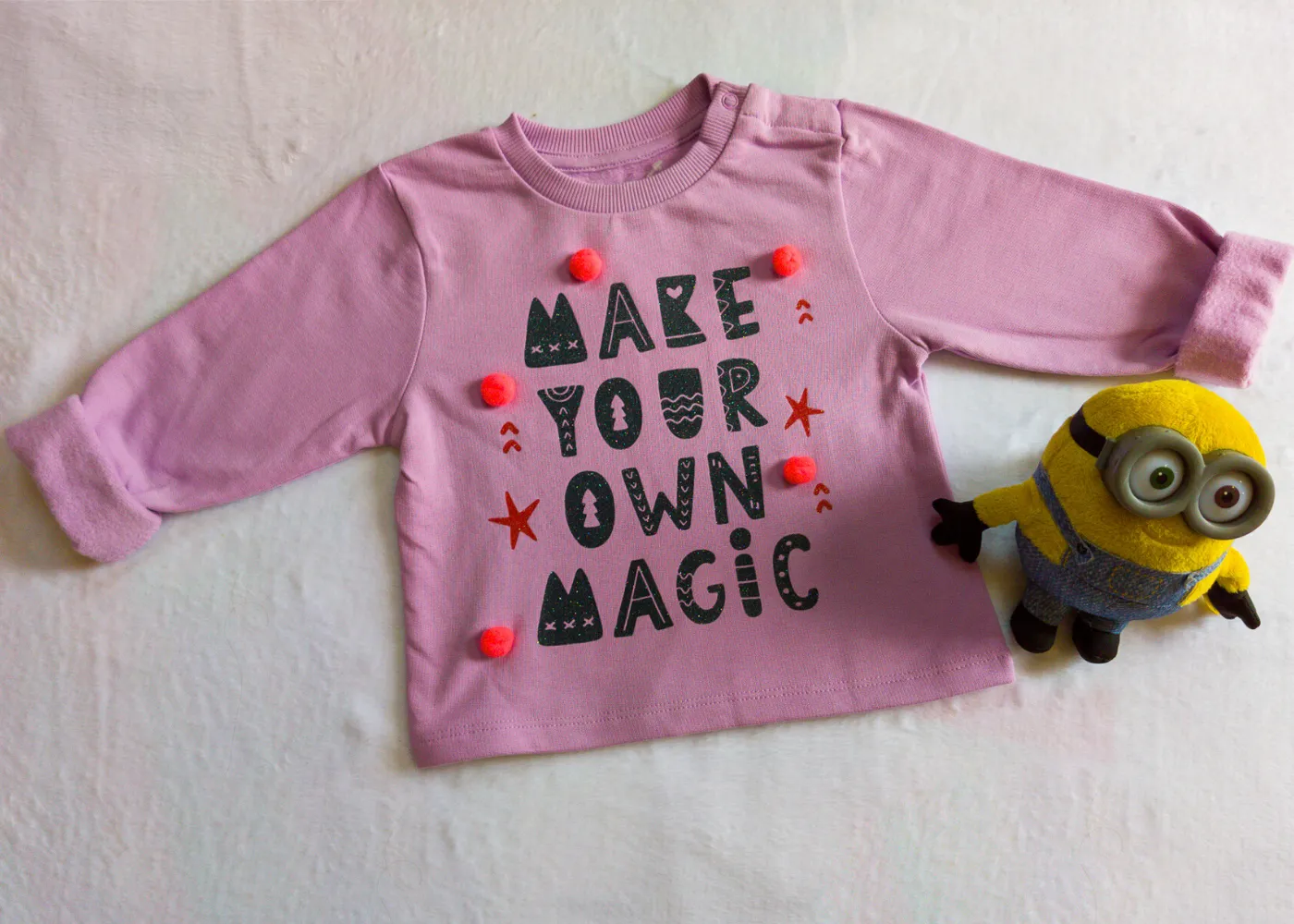 Winter Sweatshirt And Trouser Set- Make Your Own Magic And Navy Blue Trouser
