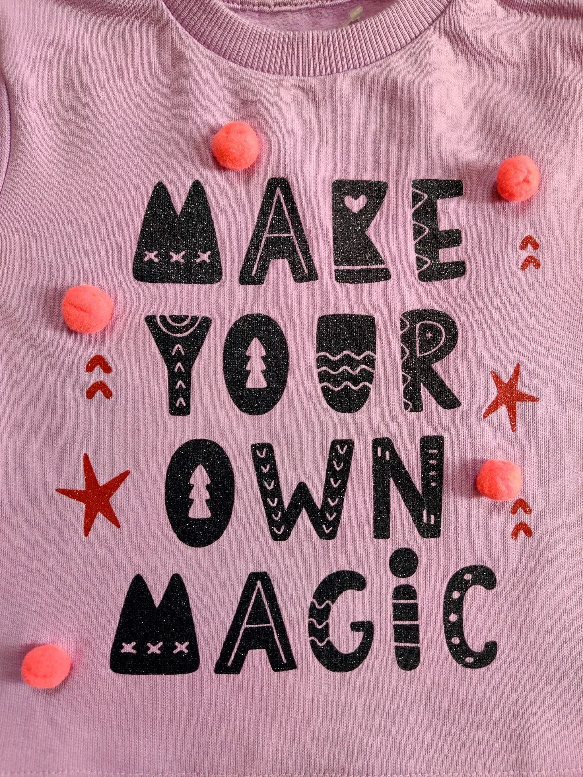 Winter Sweatshirt And Trouser Set- Make Your Own Magic And Navy Blue Trouser