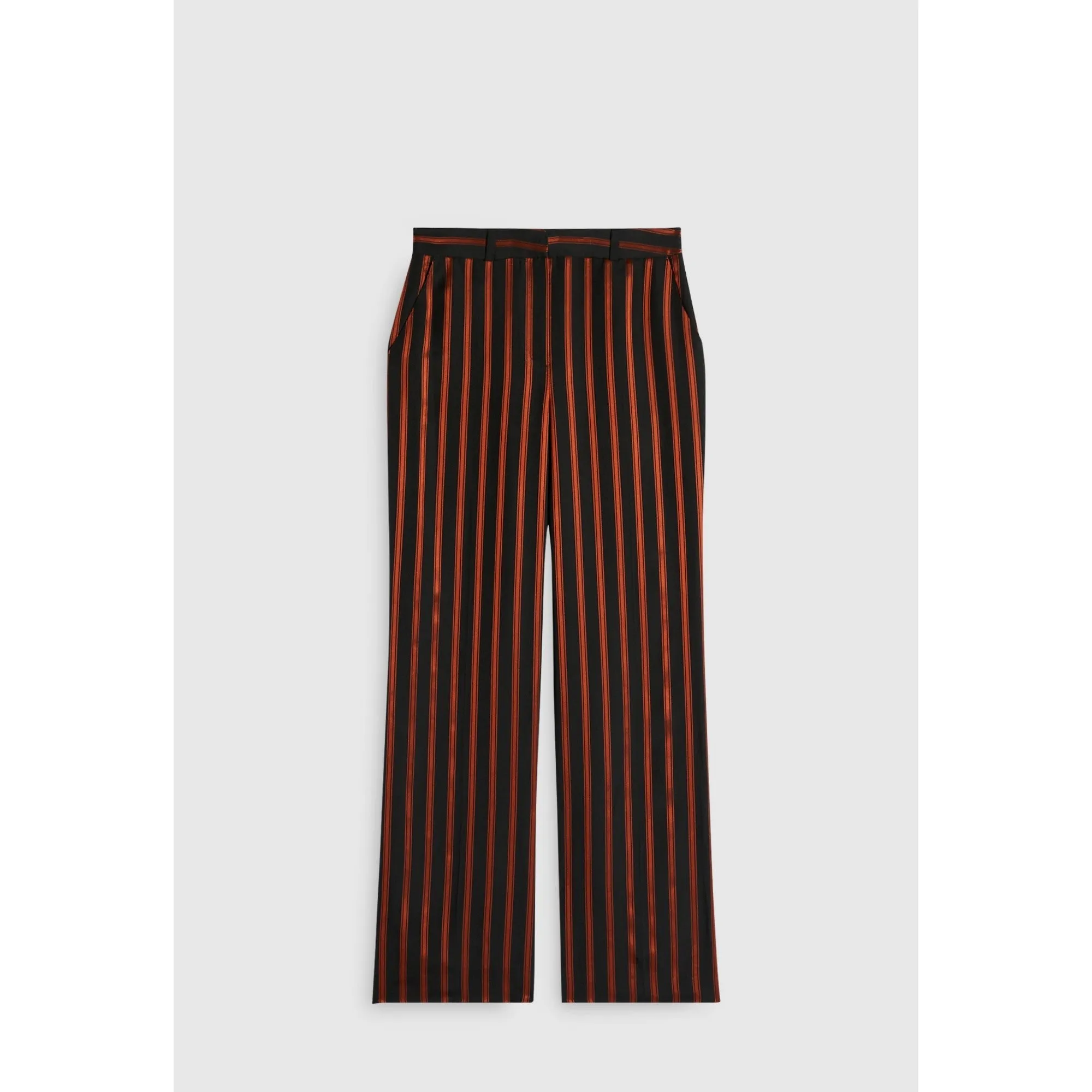 Women High-Waisted Trousers - Dual-Color