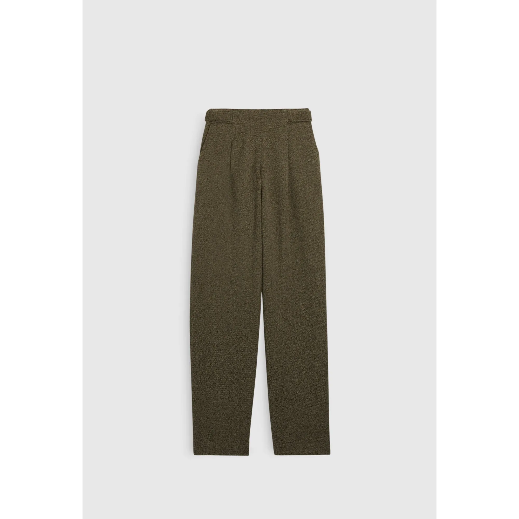 Women Pleated Trousers - Brown