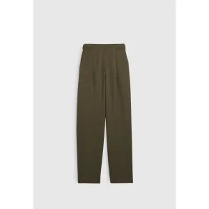 Women Pleated Trousers - Brown