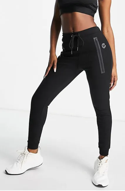 Womens - Luxury Fitted Joggers - Black