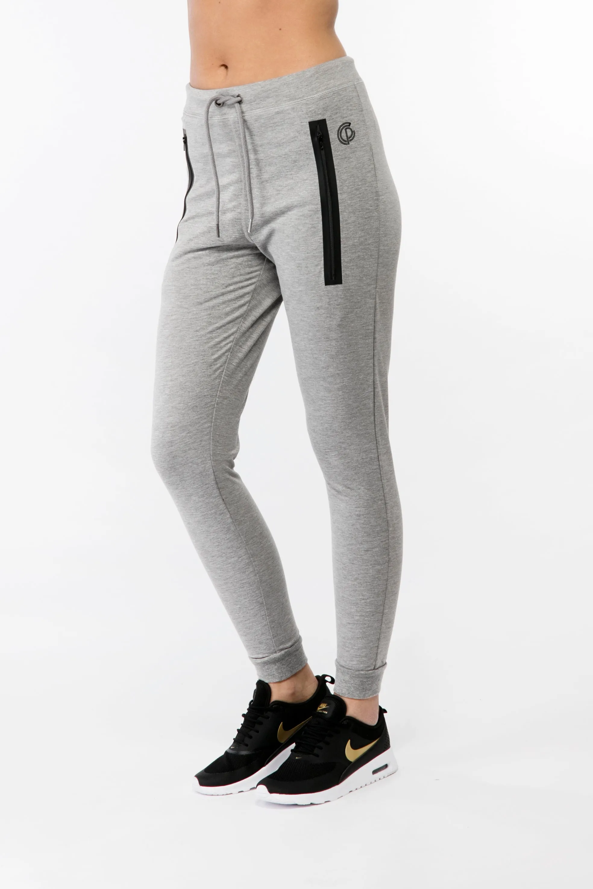 Womens - Luxury Fitted Joggers - Grey